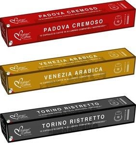 100 Capsulas Aluminio Nespresso - Surtido de Cafe - 3 Variedades Cafe  Italiano | eBay