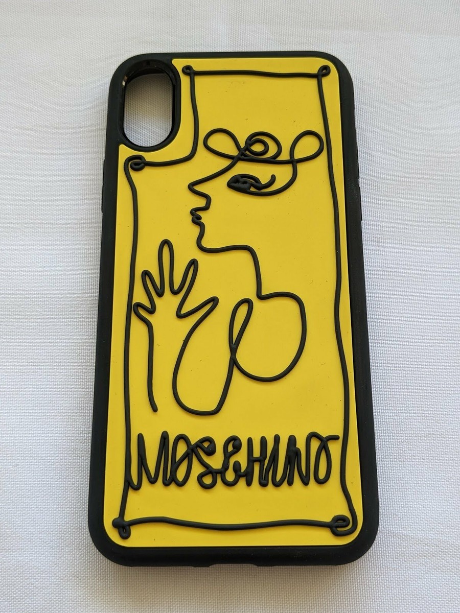 moschino phone case iphone xr case moschino SS20 Moschino Couture Jeremy Scott 3D Picasso Inspired Yellow CASE