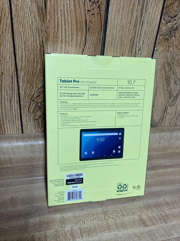 onn. Surf Tablet Pro 10.1" Touchscreen 3GB RAM  2.0GHz Octa-core 32gb Android 10 - Image 2 of 3