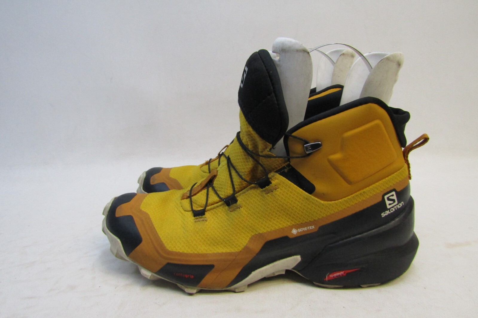 Scarpe da trekking Salomon da uomo taglia 9 arancioni stringate comode attive alla caviglia