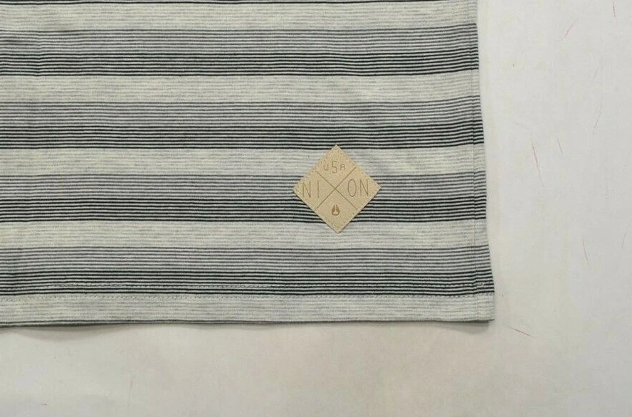 Nixon MONIKER TANK Black Heather Gray Striped Chest Pocket Men's Tank Top - Image 3 of 3