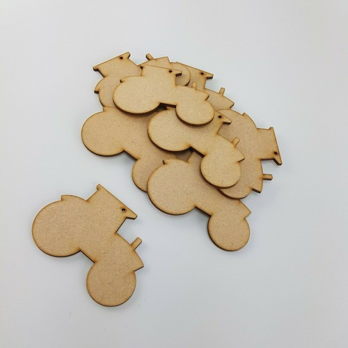 10x TRACTOR craft shapes wooden gift tag MDF blank Bunting Decor Art boy cutout - Imagen 3 de 9
