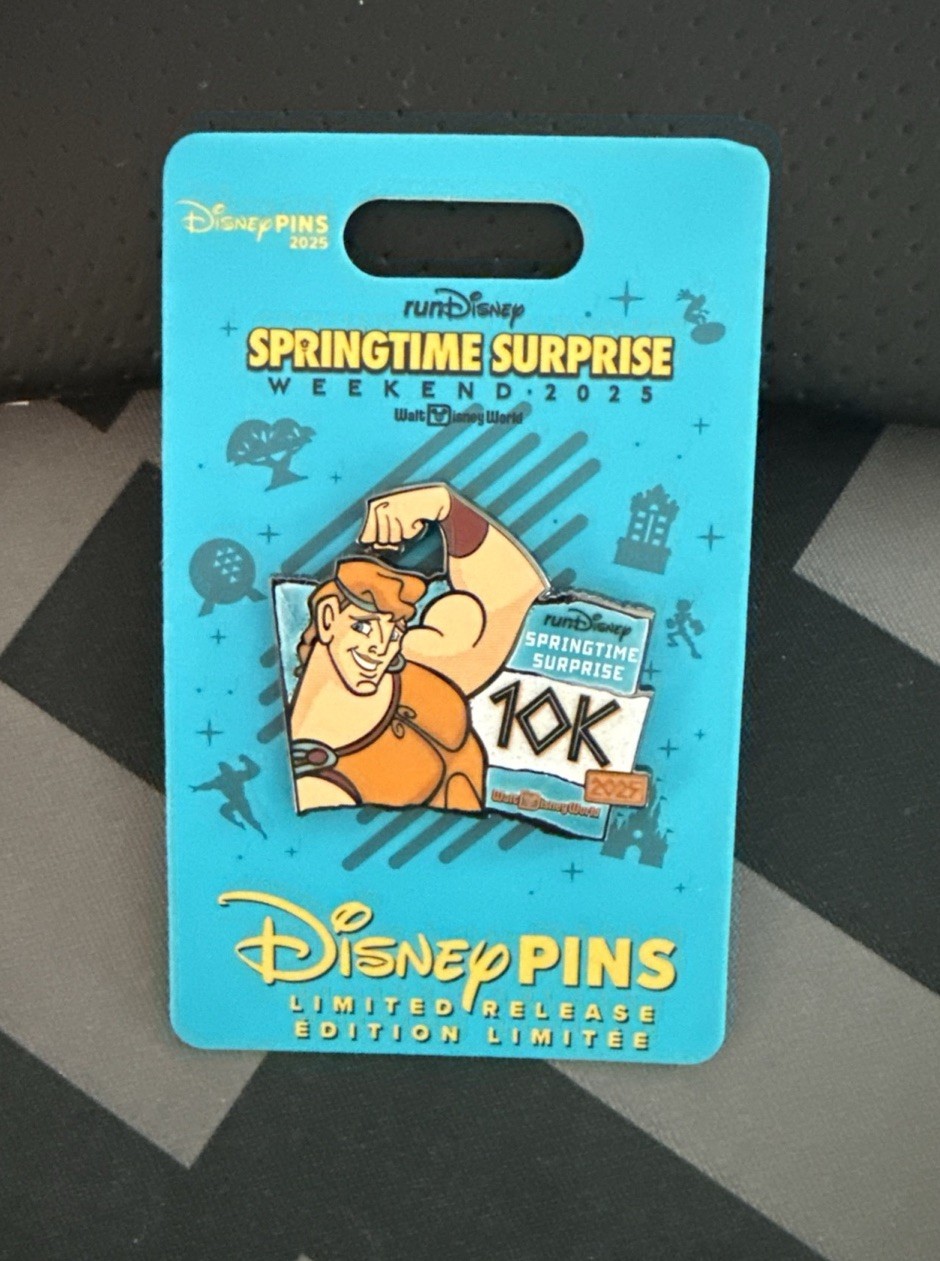 NEW Disney Pin Hercules Springtime Surprise Weekend 10K Parks Run Disney 2025