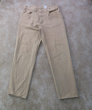 vintage Levi's 550 Relaxed Straight Jeans Men's 38x34 Beige Denim Made in USA