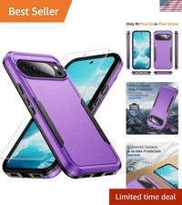 Stylish Violet Double Layer Case  Screen Protector for Google Pixel 10/10 Pro