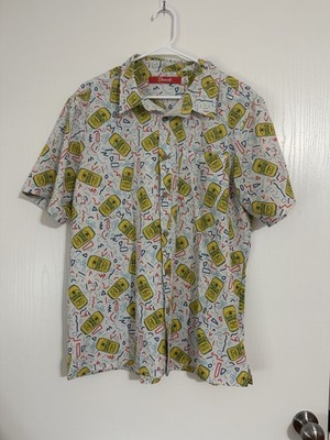 SHINESTY Men s Samuel Adams Summer Ale Beer Print Shirt XL Short Sleeve Drinking