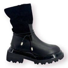 PIERFRANCESCO VINCENTI BOOT NERO PELLE VELLUTO