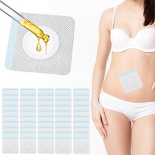 50 Pcs Castor Oil Patches Self Adhesive Belly Button Wrap Leak Proof Pads NEW