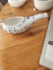 Vintage Blue Flowered, Gold Trim faded INVALID /Infant Feeder WT C German