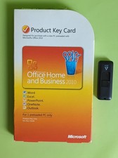 Microsoft Office 2010 Home and Business Product Licence Key Card + Media