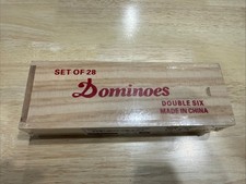 Dominoes Double Six - Set Of 28- In Wood Box