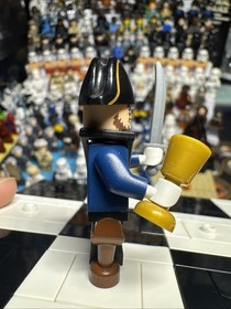 LEGO Pirates of the Caribbean Hector Barbossa Minifigure Dark Blue Uniform  4192