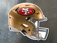 San Francisco 49ers Helmet All Weather UV Safe Glossy Vinyl Decal / Sticker