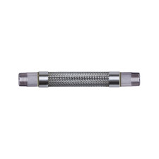 3" x 24" 304SS Braided Metal Hose MNPT x MNPT
