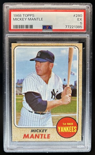 1968 Topps Mickey Mantle #280 New York Yankees PSA 5