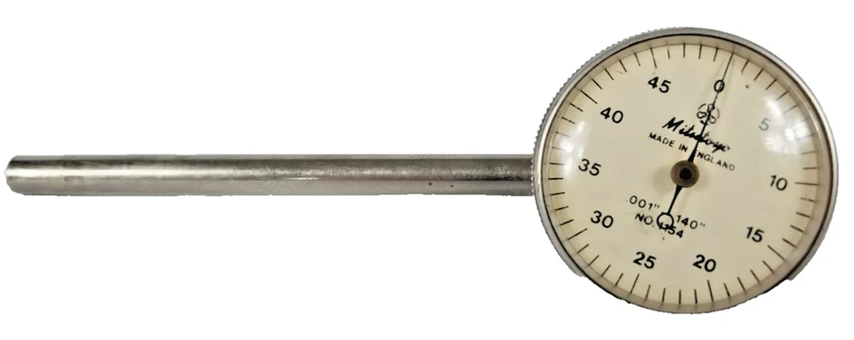 Juego de indicadores de esfera de émbolo trasero Mitutoyo hecho en Inglaterra kit de herramientas de maquinista Foto 3 de 4