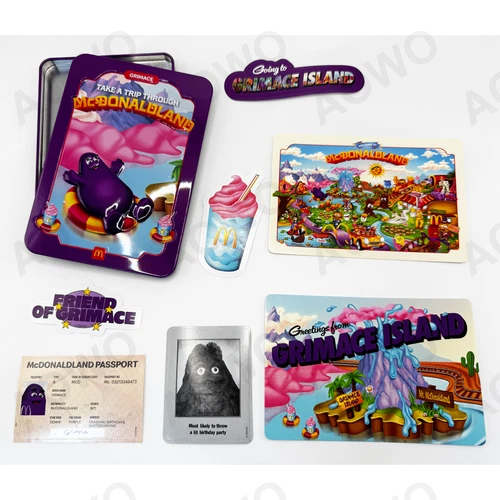 2025 Mc Donald Land Adult Happymeal Toy Tins Unopened Complete Set All 6 Tins - Imagen 7 de 17