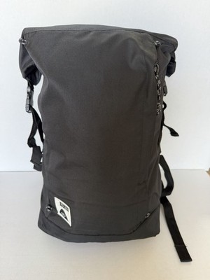 Polar Black Canvas Roll Top Backpack  Durable Outdoors, School, Hiking, Outdoors