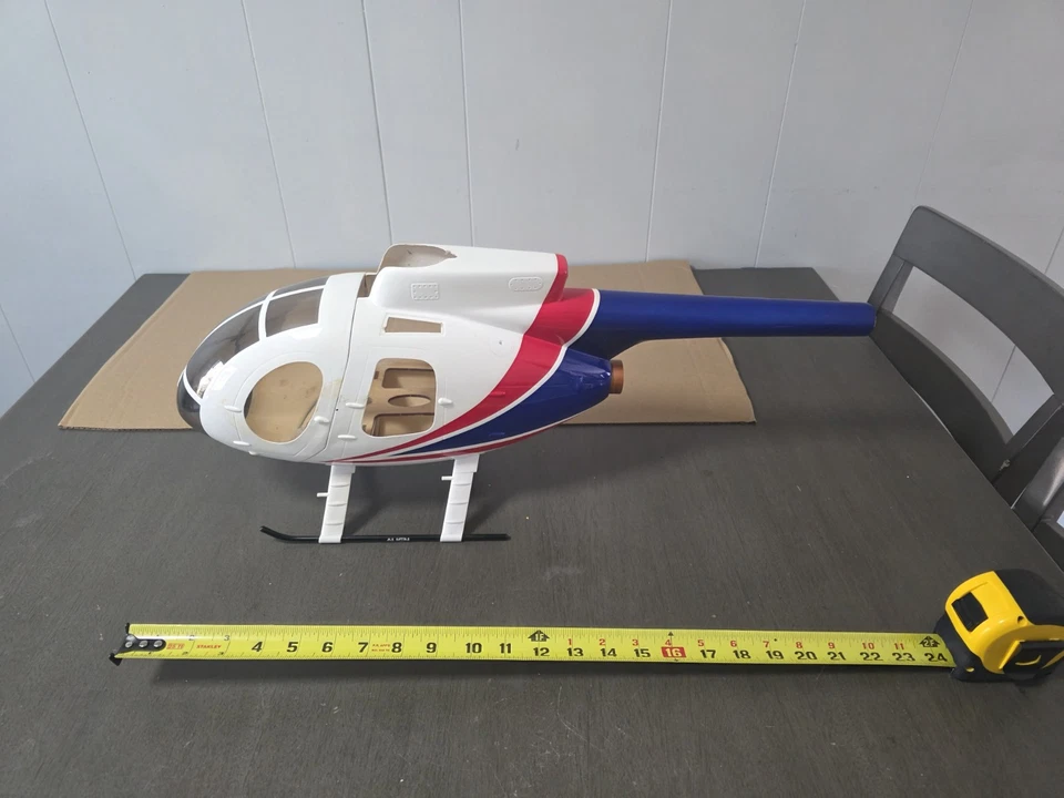 Align 450 Scale Fuselage 500E (White/Red) AGNKZ0820106A RC Helicopter Body - Image 3 of 4