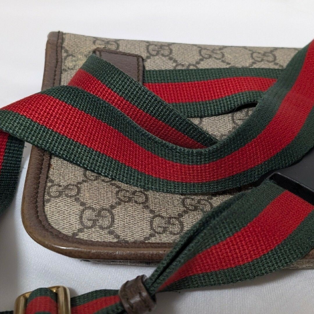 GUCCI Neo Vintage GG Supreme Tiger Belt Bag Web Stripe 493930 Auth thumbnail 6
