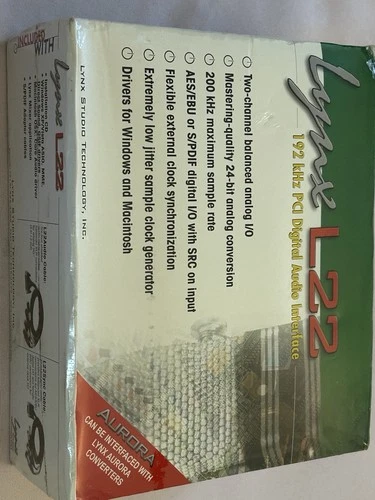 SEALED New Lynx L22-G 2-Channel Audio Interface Card – PCI, Pro Sound