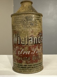 WIELANDS EXTRA PALE LAGER BEER IRTP CONE TOP BEER CAN PACIFIC BREW AND MALT CALI