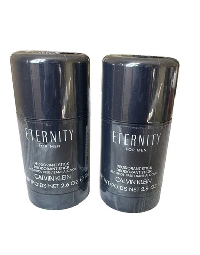 Lot of 2 Pc ETERNITY by CK Calvin Klein Deodorant Stick 2.6 oz / 75g For Men New