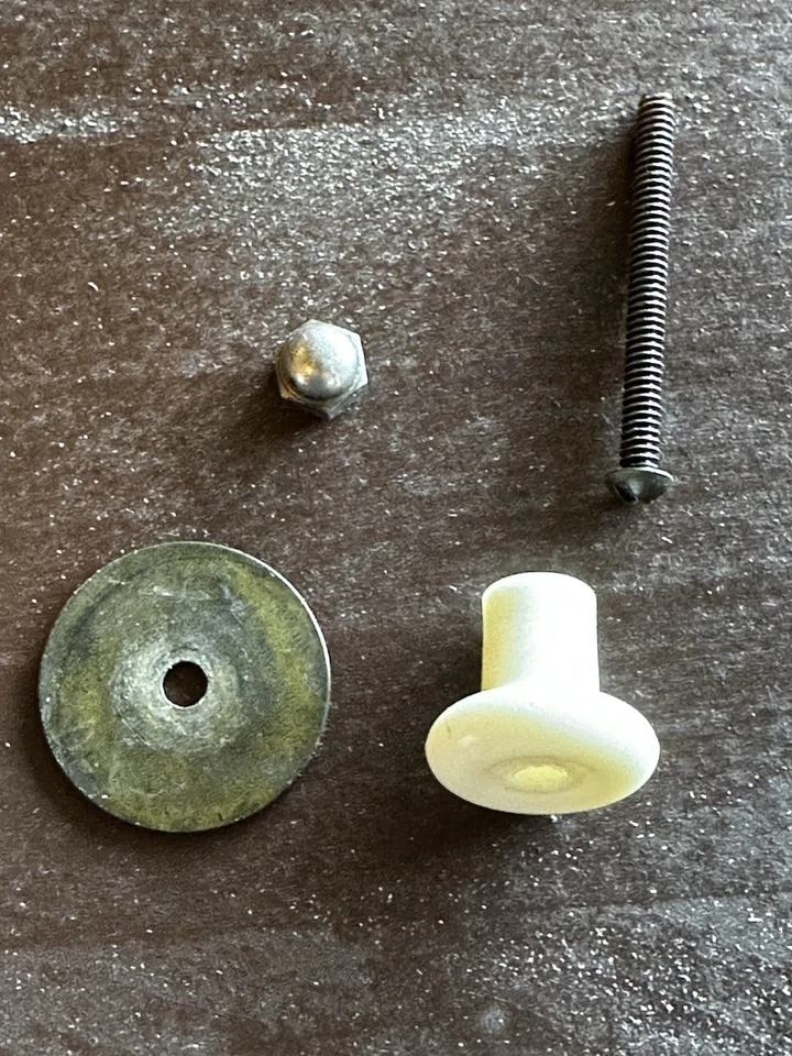 Perilla de gabinete redonda tiradores de cajón blanco vintage Foto 4 de 4