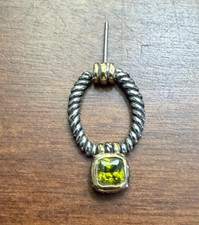Single David Yurman 825 Silver Greenish Yellow Citrine Earring Replacement