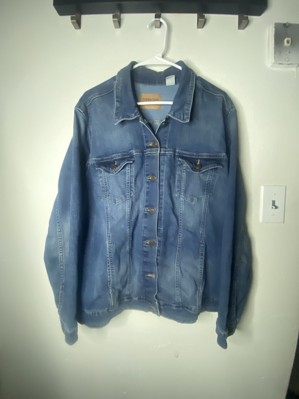Levi Strauss Signature Denim Jacket Men's 4XL Blue Button Up Long Sleeve