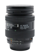 Nikon AF NIKKOR 24-50 mm f/3.3-4.5 obiettivo zoom attacco F testato con tappi e L1BC