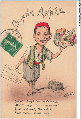 CAR-ABQP4-0294-ALGERIA - Happy New Year - We loaded with a lot of wishes