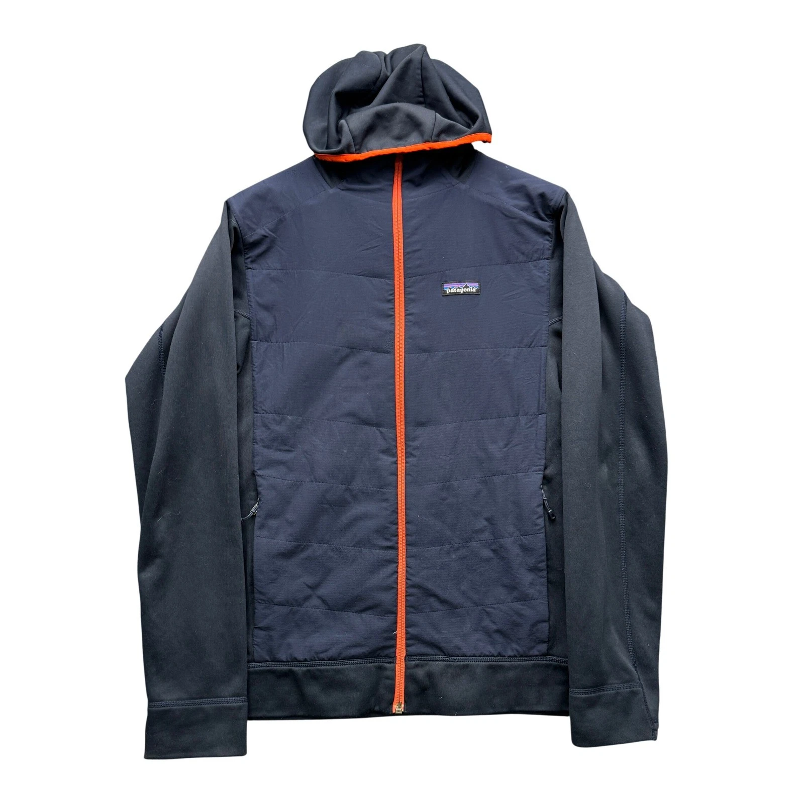 Patagonia Nano-Air Light Hybrid Hoody Mens Small Navy Blue Full Zip Outdoor