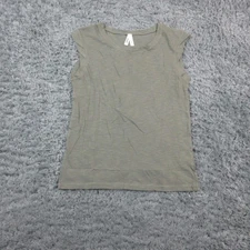 Pact Shirt Womens Small Green Organic Cotton Cap Sleeve Crewneck Tee Basic NWOT