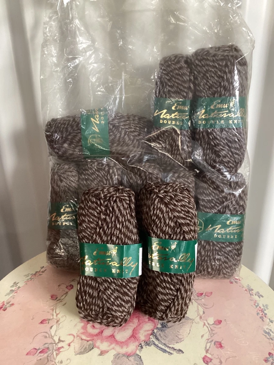 emu naturally pure wool ENGLAND  50g yarn 5 balls  lot 2