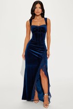 Sydney Velvet Maxi Dress-Fashion Nova|33297
