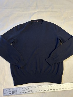 Loro Piana 100% Baby Cashmere Sweater Navy Blue Sz 48 Fast Ship B9