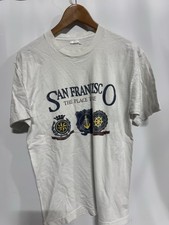 Vintage 90s San Francisco T Shirt Mens L White Single Stitch Golden Gate