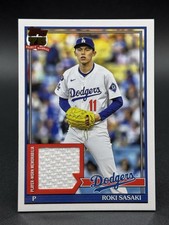 Roki Sasaki 2026 Topps Series 1 Dodgers 75th Relic #91R-RS 1991 Insert