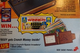 Vintage Atari 2600 Cap'n Crunch Computer Video Game Console PRIZE WINNING TICKET