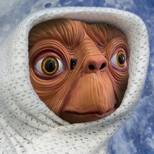 Realistic ET Alien Latex Mask Halloween Carnival Party Movie E.T. the Extra-Terr