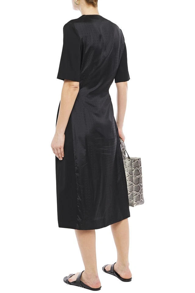 NUEVO CON ETIQUETAS $1,680 STELLA McCARTNEY 100% Lana Vestido Midi Envolvente, con Corbata IT44, US8-10 Foto 2 de 4