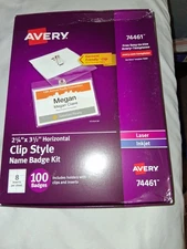 100 Brand new In package Avery Dennison 74461 Badge Label kit with clip free shi