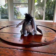 Disney Winnie The Pooh Eeyore Plush Toy Donkey Fluff Stuffed Animal Gray NWT