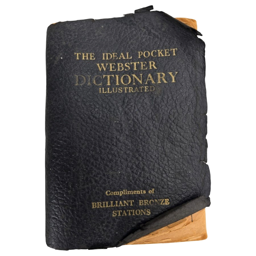The Ideal Pocket Webster Dictionary Black Miniature Illustrated