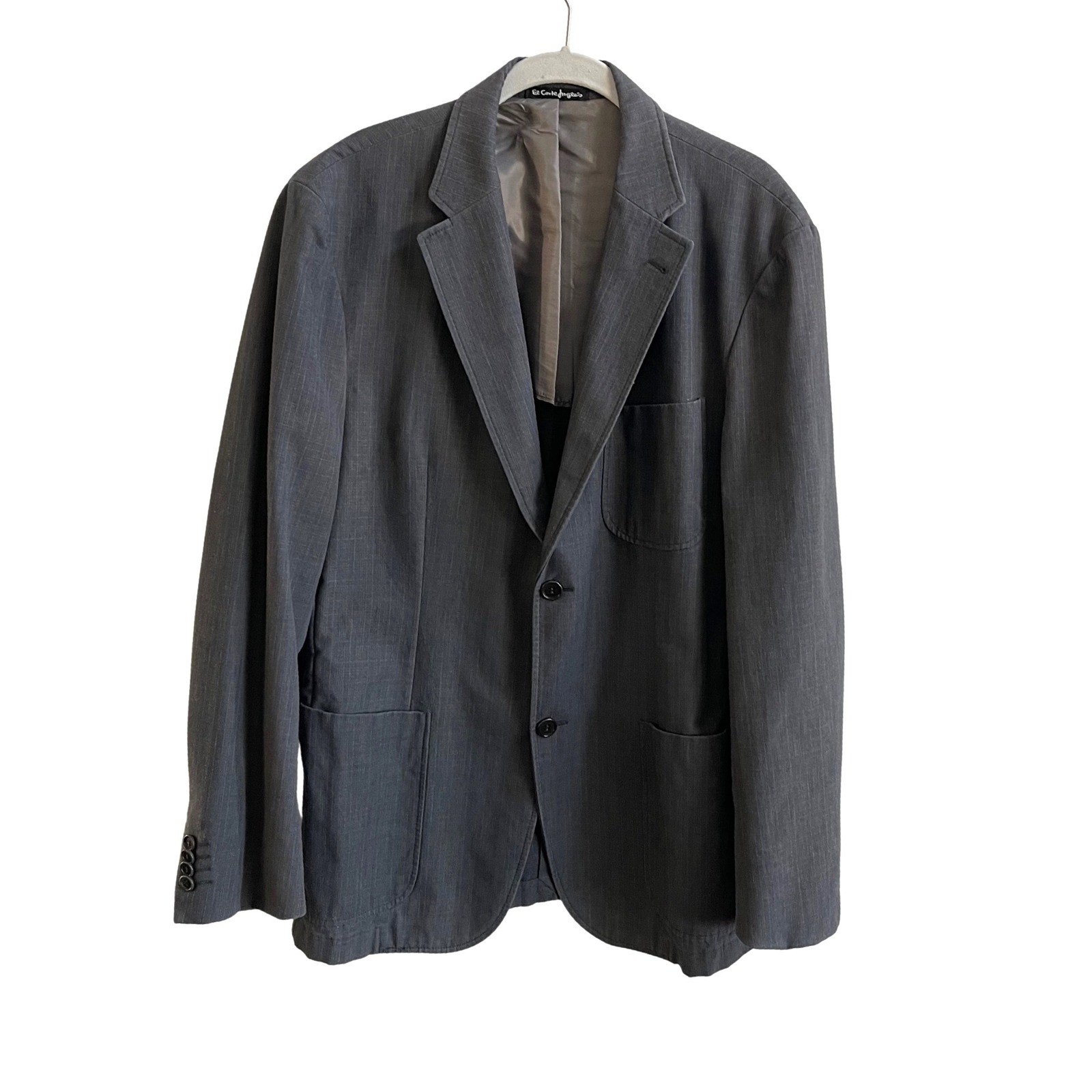 Blazer El Corte Inglés Hombre L Gris Oscuro Academia Parche Texturizado Bolsillo Abrigo Deportivo