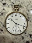 Antique 1917 Illinois 14k Gold Fill Wadsworth Pilot Case 17J Pocket Watch