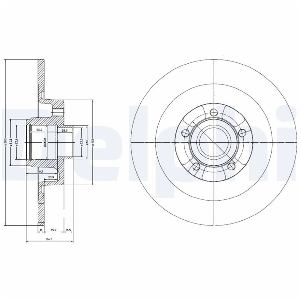 DELPHI Discos de Freno 300mm + Pastillas Traseras Apto para Renault Espace 4 Vel - Imagen 2 de 4