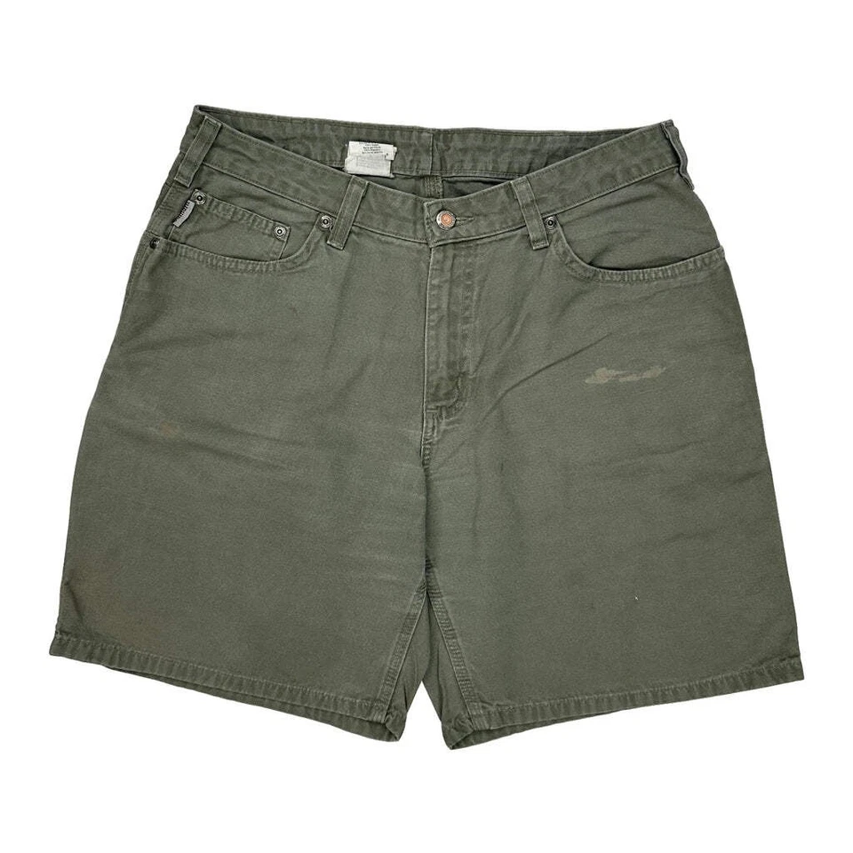 Carhartt Carpenter Shorts - 32W US 10 Green Cotton - Image 2 of 4