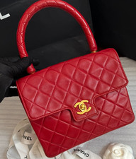 CHANEL Classic Kelly Red gold Top handle handbag
